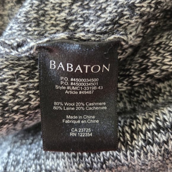 Babaton Wool Cashmere Blend Gray Cardigan Sweater Size Med - Picture 4 of 5